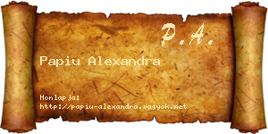 Papiu Alexandra névjegykártya